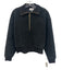 Varley Size M Black Polyester Faux Shearling Quarter Zip Mock Neck Sweater Black / M
