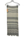 Splendid Size S Gray & White Viscose Blend Rib Knit Metallic Thread Skirt Set Gray & White / S