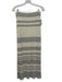 Splendid Size S Gray & White Viscose Blend Rib Knit Metallic Thread Skirt Set Gray & White / S