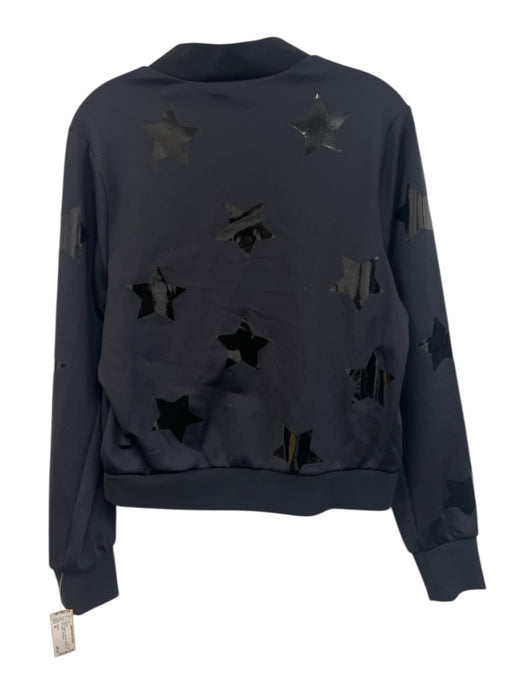 Ultracor Size M Black Nylon & Lycra Star Applique Zip Up Stretch Jacket Black / M