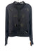 Ultracor Size M Black Nylon & Lycra Star Applique Zip Up Stretch Jacket Black / M