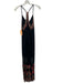 Alice + Olivia Size xs / 2 Black, Red & Beige Polyester & Silk Racerback Dress Black, Red & Beige / xs / 2