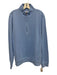 Billy Reid Size L Blue Cotton Blend Solid Quarter Zip Men's Long Sleeve Shirt Blue / L