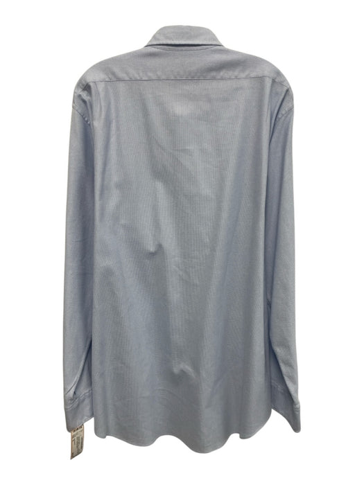 Sid Mashburn Size XL Light blue Cotton Micro Button Up Men's Long Sleeve Shirt Light blue / XL
