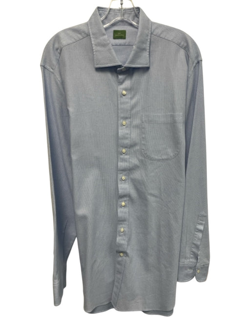 Sid Mashburn Size XL Light blue Cotton Micro Button Up Men's Long Sleeve Shirt Light blue / XL