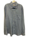 Peter Millar Size XL Blue Cotton Solid Button Up front pocket Long Sleeve Shirt Blue / XL