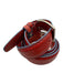 No Brand Made in Italy Red Leather Solid Men's Belt Red