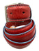 No Brand Made in Italy Red Leather Solid Men's Belt Red