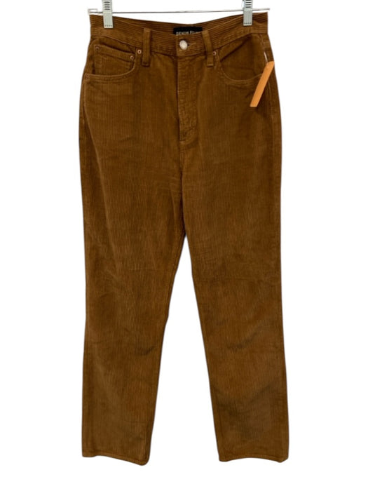 Denim Forum Size 26 Brown Cotton High Rise Corduroy Straight Leg Pants Brown / 26