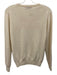Lingua Franca Size Small Cream White & Red Cashmere Long Sleeve Text Sweater Cream White & Red / Small