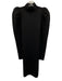 Alice + Olivia Size Small Metallic Black Wool Blend Long puff sleeve Dress Metallic Black / Small