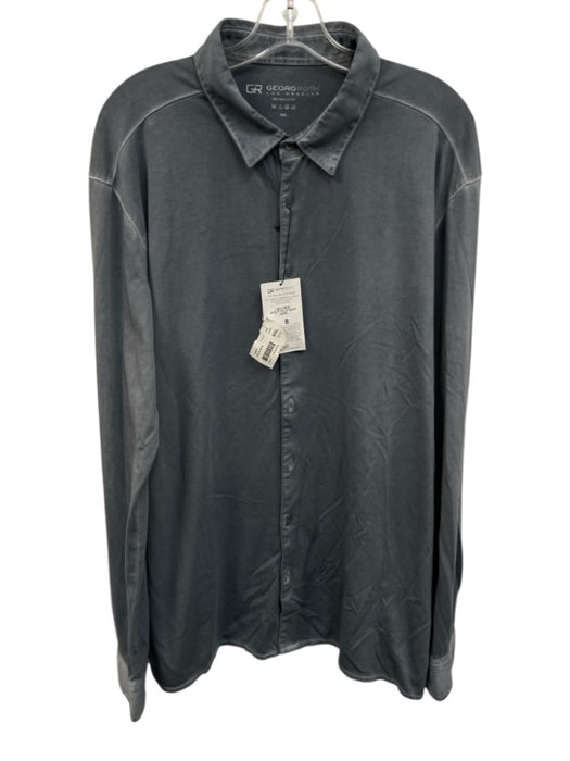 George Roth NWT Size XXL Blue Cotton Button Down Men's Long Sleeve Shirt Blue / XXL