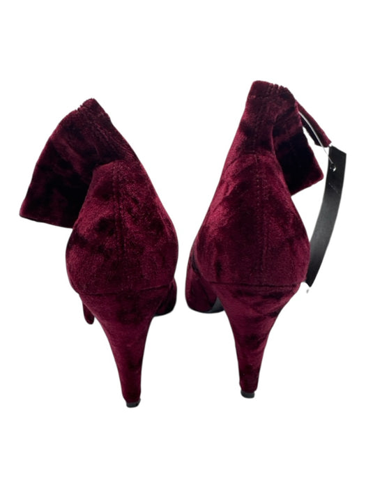 Alice + Olivia Shoe Size 37.5 Burgundy Red textile upper Crushed Velvet Boots Burgundy Red / 37.5