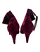Alice + Olivia Shoe Size 37.5 Burgundy Red textile upper Crushed Velvet Boots Burgundy Red / 37.5