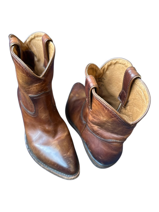 Frye Shoe Size 10B Brown Leather Cowboy Short Boots Brown / 10B