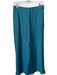 Zara Size M Teal Green Polyester & Elastane Elastic Waist Silk Maxi Skirt Teal Green / M