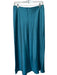 Zara Size M Teal Green Polyester & Elastane Elastic Waist Silk Maxi Skirt Teal Green / M