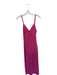 Staud Size S Pink Viscose Blend Metallic Accent Ribbed Sleeveless Midi Dress Pink / S