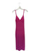 Staud Size S Pink Viscose Blend Metallic Accent Ribbed Sleeveless Midi Dress Pink / S