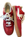 Dolce Vita Shoe Size 10 Red & White Suede Detail white accent Lace Up Sneakers Red & White / 10