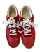 Dolce Vita Shoe Size 10 Red & White Suede Detail white accent Lace Up Sneakers Red & White / 10