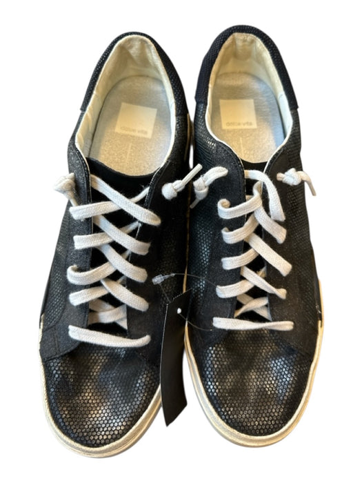 Dolce Vita Shoe Size 9.5 Black Glitter Detail Scale White Sole Sequin Sneakers Black / 9.5