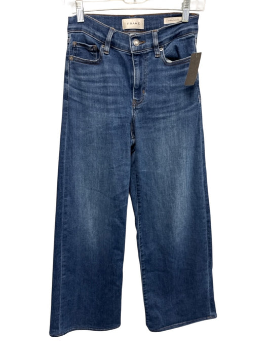 Frame Size 26 Medium Wash Cotton Blend Denim High Rise Button & Zip Fly Jeans Medium Wash / 26