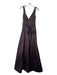 Vineyard Collection Size 14 Plum Polyester Maxi Sleeveless Shine Tie Detail Gown Plum / 14