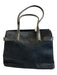 Salvatore Ferragamo Black Leather Pony Hair Double Buckle Top Handle Bag Black / Medium