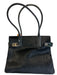Salvatore Ferragamo Black Leather Pony Hair Double Buckle Top Handle Bag Black / Medium