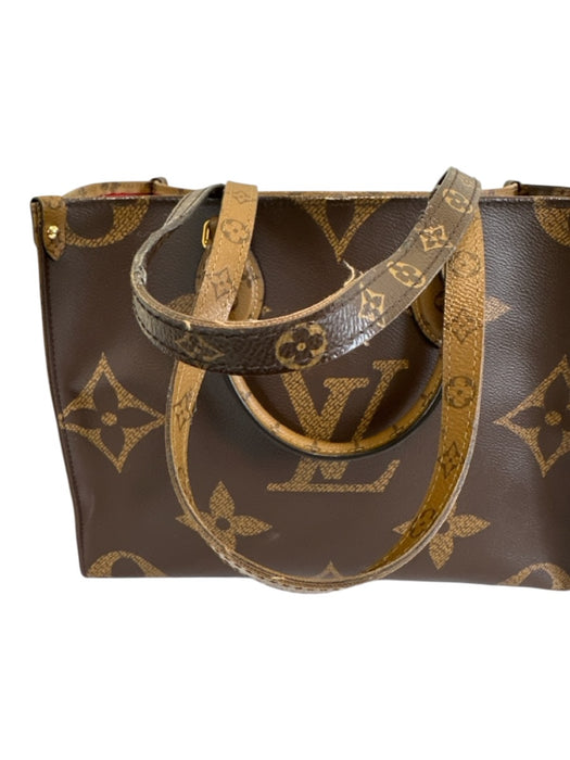 Louis Vuitton Mixed Brown Coated Canvas Top Handle Monogram Shoulder Strap Bag Mixed Brown / Medium