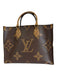 Louis Vuitton Mixed Brown Coated Canvas Top Handle Monogram Shoulder Strap Bag Mixed Brown / Medium