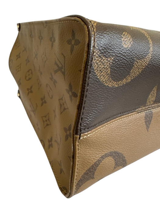 Louis Vuitton Mixed Brown Coated Canvas Top Handle Monogram Shoulder Strap Bag Mixed Brown / Medium