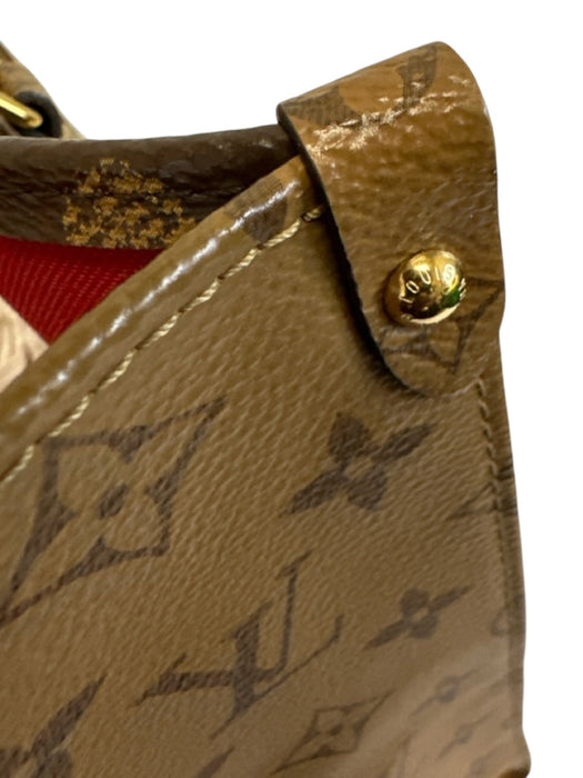 Louis Vuitton Mixed Brown Coated Canvas Top Handle Monogram Shoulder Strap Bag Mixed Brown / Medium