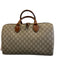 Gucci Brown & Gray Coated Canvas Top Handle Gucci Supreme Zip Close Bowler Bag Brown & Gray / Large