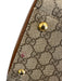 Gucci Brown & Gray Coated Canvas Top Handle Gucci Supreme Zip Close Bowler Bag Brown & Gray / Large