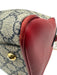 Gucci Red, Navy, Gray Coated Canvas Leather Gucci Supreme Top Handle Bag Red, Navy, Gray / Medium