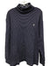 Polo Golf Size L Blue & White Cotton Blend Striped Turtleneck Long Sleeve Shirt Blue & White / L
