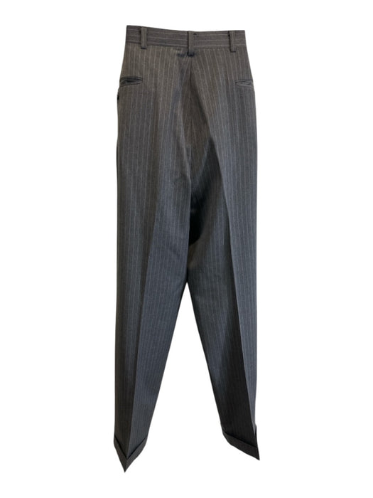 Burberry Vintage Gray Wool Striped 3 button Men's Suit Gray / 43R