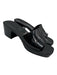 Gucci Shoe Size 38 Black Rubber Block Heel Logo Open Toe Mule Sandals Black / 38