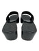 Gucci Shoe Size 38 Black Rubber Block Heel Logo Open Toe Mule Sandals Black / 38