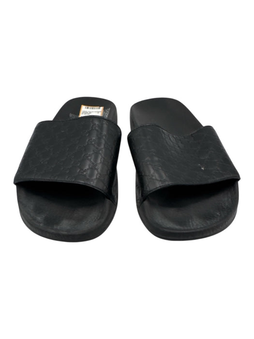 Gucci Shoe Size 37 Black Leather Upper Foam Sole Gucci Supreme Open Toe Sandals Black / 37