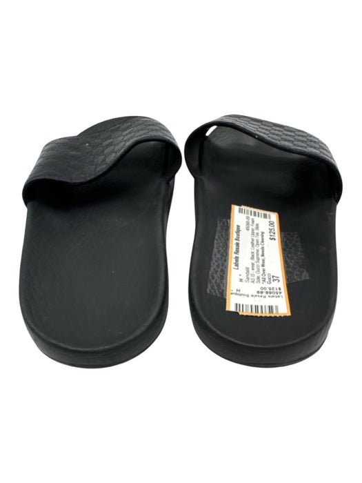 Gucci Shoe Size 37 Black Leather Upper Foam Sole Gucci Supreme Open Toe Sandals Black / 37