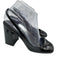 Prada Shoe Size 37 Black & White Patent Leather Square Toe Triangle Logo Pumps Black & White / 37