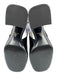 Prada Shoe Size 37 Black & White Patent Leather Square Toe Triangle Logo Pumps Black & White / 37