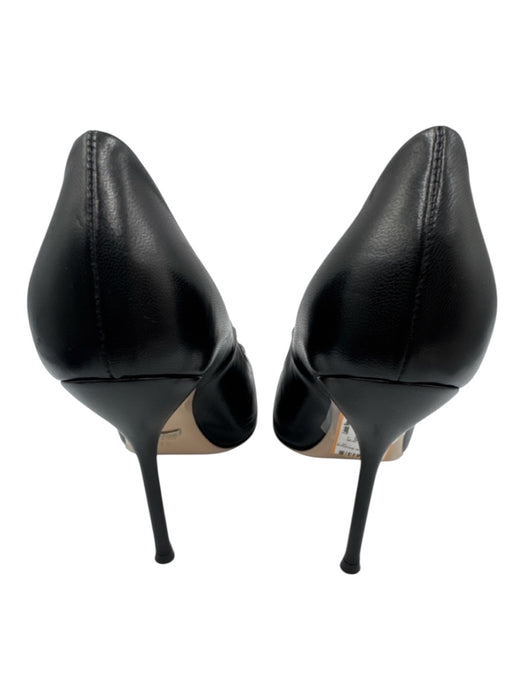 Gucci Shoe Size 38 Black & Silver Leather Square Toe Dionysus High Heel Pumps Black & Silver / 38