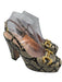 Gucci Shoe Size 38 Cream, Black, Gold Leather Square Toe Snake Skin Print Pumps Cream, Black, Gold / 38