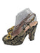 Gucci Shoe Size 38 Cream, Black, Gold Leather Square Toe Snake Skin Print Pumps Cream, Black, Gold / 38