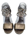 Gucci Shoe Size 38 Gold Taupe Leather open toe Crystals Interlocking GG Sandals Gold Taupe / 38