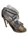Gucci Shoe Size 38 Gold Taupe Leather open toe Crystals Interlocking GG Sandals Gold Taupe / 38